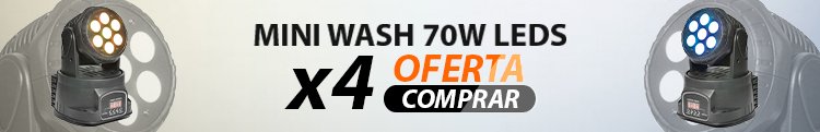 Oferta x 4 Cabeza Mini Wash 7X 10W Quad Leds
